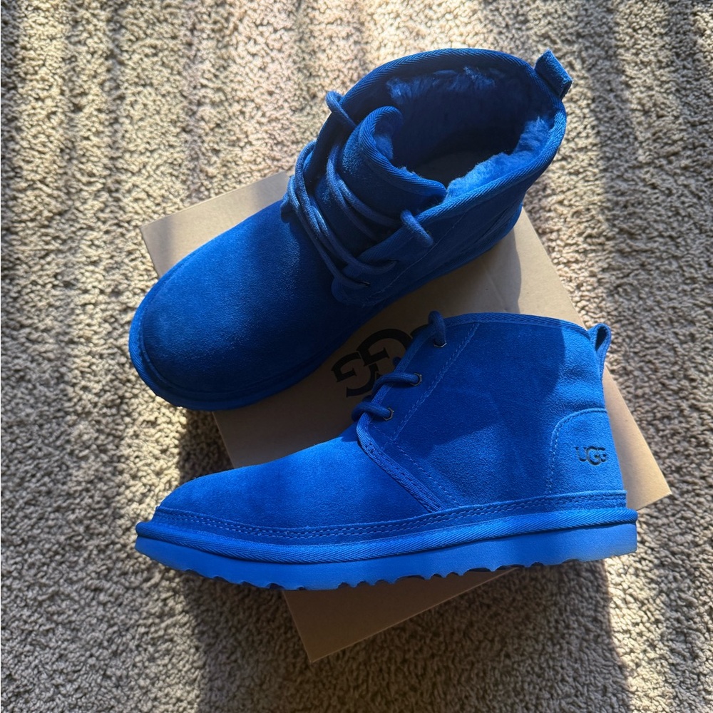 UGG Vibrant Blue Suede Ankle Boots